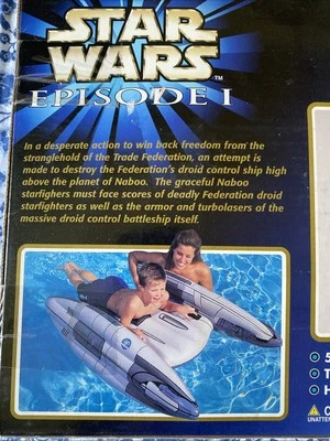 Y2K Star Wars Pool Ride On Episode 1 Trade Federation Droid Starfighter - новый из старых запасов - Изображение 1 из 4