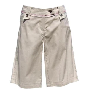 Cache Beige Self Belt Walking Bermuda City Short Pant New Stretch NWT $88 - Picture 1 of 3