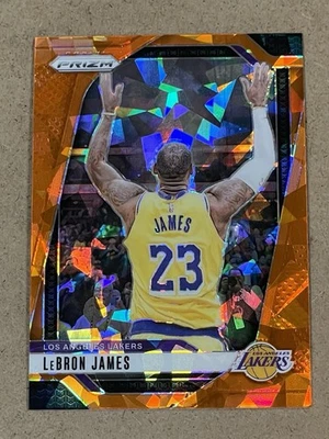 2024-25 PANINI PRIZM ORANGE CRACKED ICE #130 LEBRON JAMES - Image 1 of 2