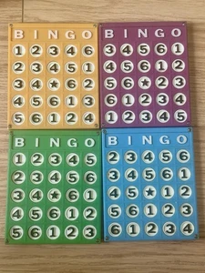Vintage Pop-O-Matic Bingo Game ~ 2 side Push Button Boards, Kohner 1973 Set of 4 - Picture 1 of 2