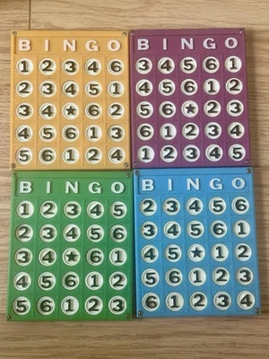 Vintage Pop-O-Matic Bingo Game ~ 2 side Push Button Boards, Kohner 1973 Set of 4 - Image 1 of 2