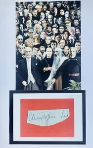Christopher Lee English Actor 1922 - 2015 , Original 10 x 8 Signature Piece - Picture 1 of 1