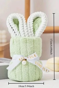 Bunny Soft Hand towel - Green - Picture 1 of 3