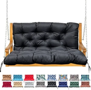 Cojín Columpio Porche con Respaldo,Banco Impermeable para 40x40, Negro  - Imagen 1 de 7
