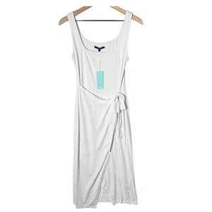 Shore Made In The USA Women’s White Tank Wrap Midi Length Dress NWT - Picture 1 of 9