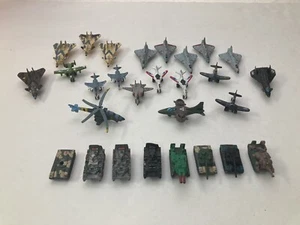 Lot of 28- Vintage Galoob Micro Machines Diecast Military-Jets, Planes, Tanks - Picture 1 of 24