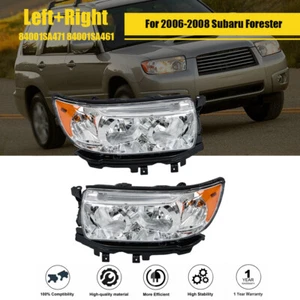 Front HeadlightS Assembly For 2006-2008 Subaru Forester LH+RH Pair Clear Lens - Picture 1 of 14