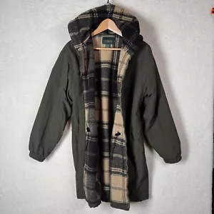 J Crew Womens XS Green Chore Barn Coat Jacket Fleece Lined Farm Parka - Picture 1 of 9