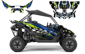 2015-25 Yamaha YXZ 1000R graphics wrap kit 24 mil racing vinyl #3600 Blue Neon - Picture 1 of 6