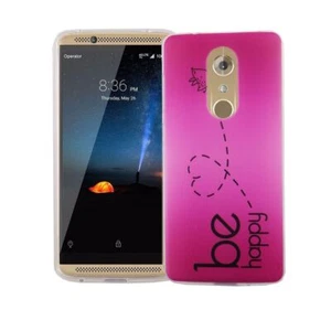 Etui na telefon komórkowy do ZTE Axon 7 Mini Be Happy Pink Pokrowiec Cover Motyw Slim Case Nowe - Zdjęcie 1 z 3