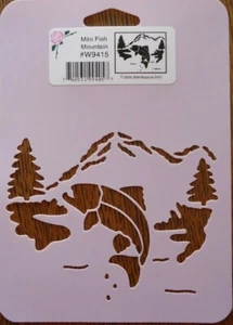 Plantilla Mini Pez Montaña Pintura Artesanía W9415 Al aire libre StenSource árboles diarios - Imagen 1 de 1