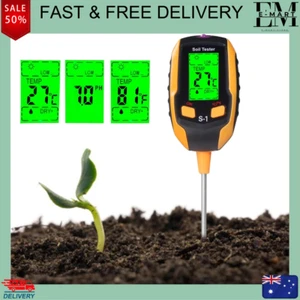 4-In-1 Soil Tester Moisture Digital Plant Thermometer Test Moisture Meter Light - Picture 1 of 13