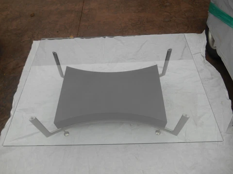 Awesome Vintage MCM Contemporary Style Coffee Table w Black Wood Frame Glass Top Cover