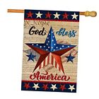Patriotic God Bless America 4th of July House Flag 28 x 40 Inch 28x40inch