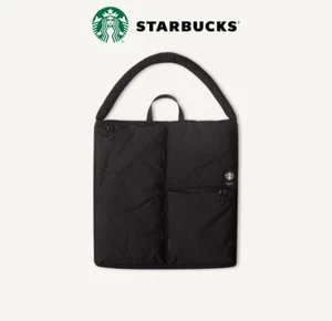 LTD STARBUCKS UNDERMYCAR BLACK TOTE MESSENGER OVERMY BAG COLLAB KOREA MD - Picture 1 of 6
