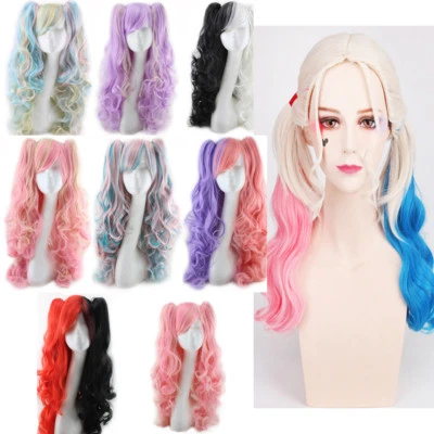 Fashion Lolita Full Curly Wig Pigtails Wavy Hair Cosplay Costume Halloween Party - Image 1 of 2