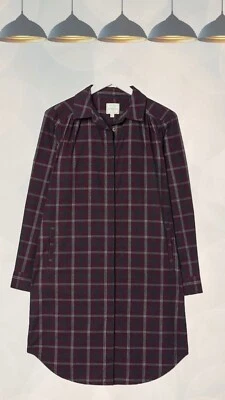Ex Fat Face Women’s Chester Check Shirt Dress in Plum Multi Checks - Image 1 of 3