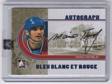 2008-09 In The Game Bleu Blanc et Rouge Auto Mario Tremblay Auto #A-MTR