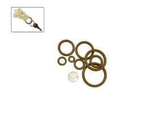 8x Small 12-45mm Round Brown Rings Hoops Links Keyring Earrings Macrame. S7850  - Picture 1 of 3