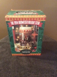 Stein: The 1994 Budweiser Holiday Stein "Hometown Holiday" New In Box! - Picture 1 of 5