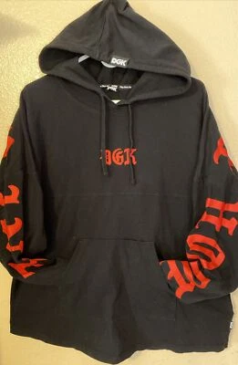 DGK SUDADERA NEGRA Con Estampado Ir un Santo Rosario A imulando una oración /Talla L/ Foto 1 de 4