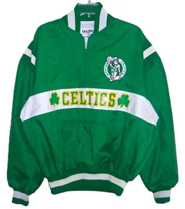 CHAQUETA JERSEY NUEVA VINTAGE AÑOS 90 BOSTON CELTICS 1990-1992 NBA DELONG 1/2 CREMALLERA XL - Imagen 1 de 4