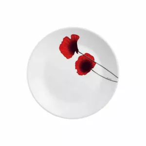 Arcopal Bertille Blumenmuster Seitenplatte 18 cm rot & weiß - Bild 1 von 1