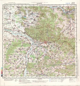 Mapa topográfico militar soviético ruso - BAIA MARE (Rumania), 1:200 000, edición 1977 - Imagen 1 de 3