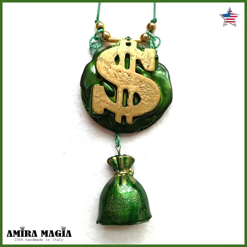 Pingente colar amuleto amuleto atração riqueza dinheiro talismã - Imagem 1 de 4