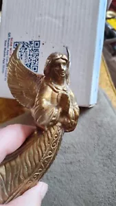 Vintage Brass Angel Candle Holder - Elegant Gold Decor - Religion Gold Toned - Picture 1 of 8