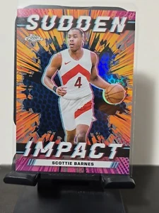 2024 Topps Cromo Scottie Barnes Impacto Súbito AZUL REFRACTOR #SI-21 RAPTORS - Imagen 1 de 6