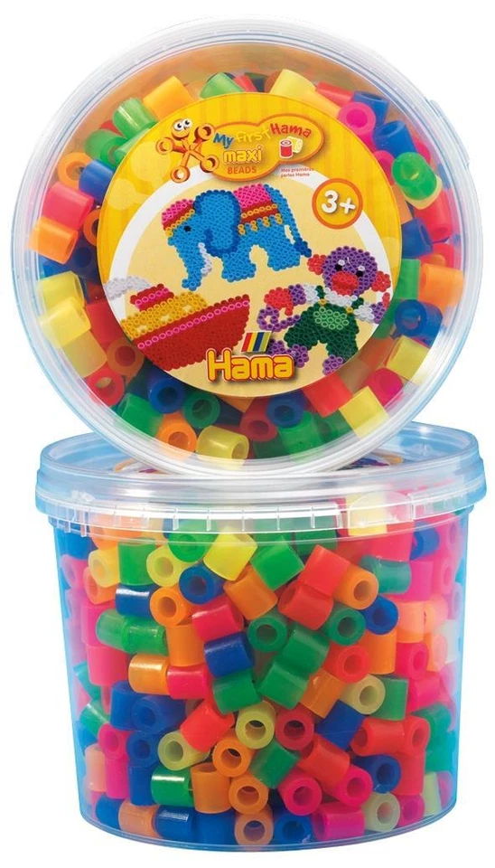 Hama Dose Maxi-Bügelperlen Mix Neon 600 - Bild 1 von 1