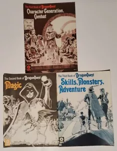 SPI 1980 - DRAGONQUEST - 3 libri RPG eroico D&D avventura fantasy - solo libri - Foto 1 di 21