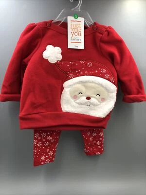 Just One You Bebé Niñas 3M Rojo Santa Sudadera Copos de Nieve Leggings Conjunto Infantil Foto 1 de 4
