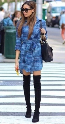 STUART WEITZMAN Black Suede OTK Over The Knee Lowland ? Boots 8 - Image 1 of 4