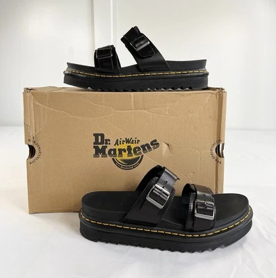 Nuevo Dr. Martens Myles Brando Cuero Hebilla Slide Hombre’s 11/Mujer’s 12 23523001 Foto 1 de 4