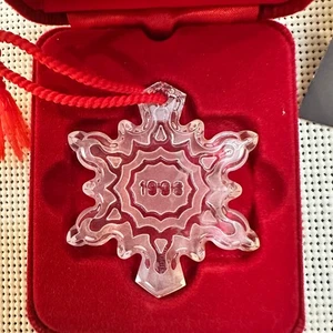 Waterford Kristall Schneeflocke Weihnachtsschmuck 1998 Vintage in Box - Bild 1 von 7