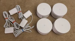 Google WiFi System 4 Pack Model AC-1304 Whole Home Mesh Wi-Fi System - Picture 1 of 6