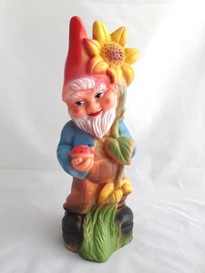 Gartenzwerg Sonnenblume+ Marienkäfer Made in W.-Germany  6006 Kunststoff Vintage - Bild 1 von 11