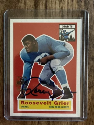 2001 Topps Archives ROOSEVELT GRIER New York Giants AUTO Insert - Image 1 of 2