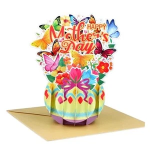 3D Pop Up Mothers Day Card - Happy Mothers Day Pop Up Flower Bouquet Card - Picture 1 of 7