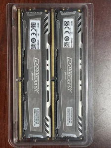 Micron Ballistix 16GB (2x8GB) DDR4-3000 BLS8G4D30BESBK.8FB Desktop Memory RAM - Picture 1 of 2