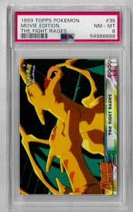 1999 Topps Pokemon Movie The Fight Rages #35 Charizard Foil Holo PSA 8 - Bild 1 von 2