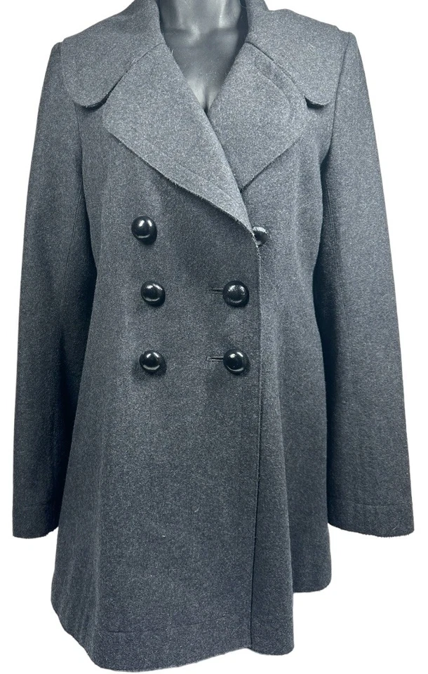 Abrigo Robert Rodriguez Doble Pecho Lana Guisante Gris Forrado R707J08 Talla Mediana? Foto 1 de 4