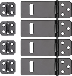 4 Pack Hasp Latch Lock 3 Inch Stainless Steel Door Locks Safety Padlock Clasp - Picture 1 of 8
