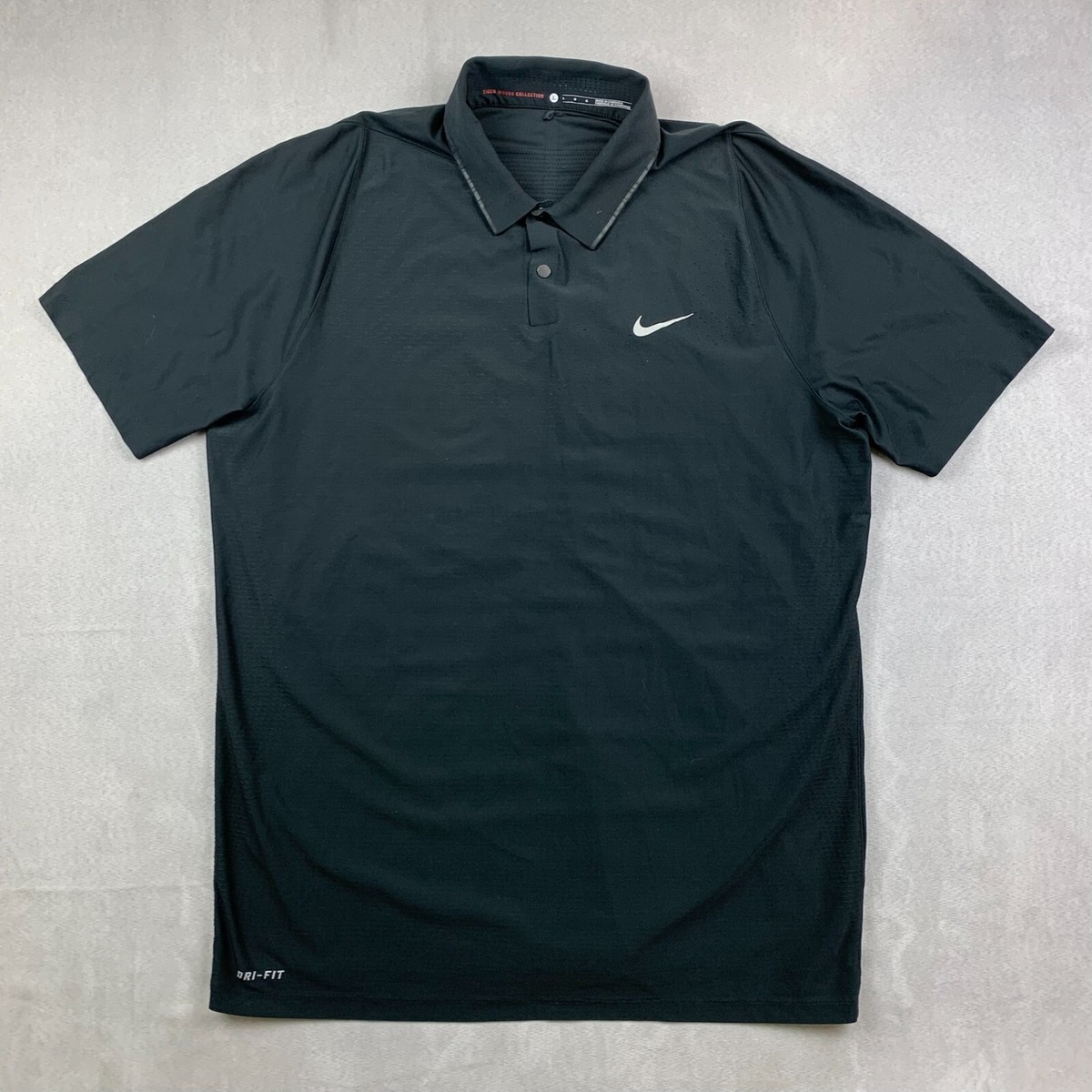 Malbon × Nike Tiger Woods ポロシャツ 黒 XL Malbon Golf x Nike Dri-FIT ADV Tiger Woods Blade Polo Iron