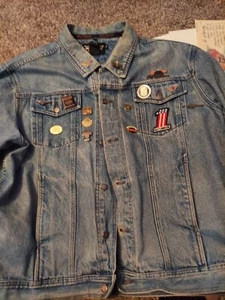 Vintage Harley Davidson Blue Jeansjacke Patches & Pins (31) 2XL Faded - Bild 1 von 19