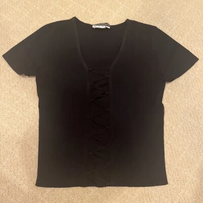 Camisa de manga corta Salvatore Ferragamo vintage para mujer azul marino S nueva sin etiquetas Foto 1 de 4