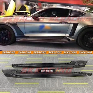 Se adapta a kits de carrocería de fibra de carbono real para Ford Mustang 2015-2023 faldas laterales extensión labios - Imagen 1 de 23