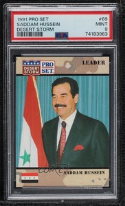 1991 Pro Set Desert Storm Leader Saddam Hussein #69 PSA 9 MINT 0yg9